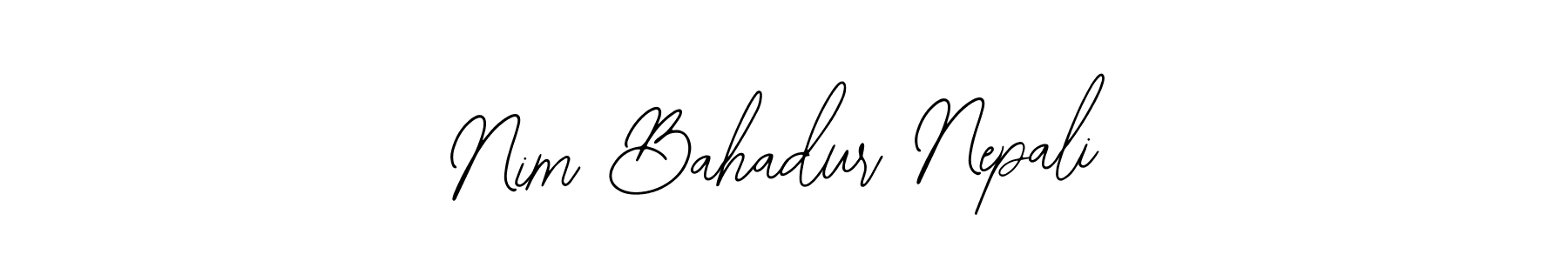 Also we have Nim Bahadur Nepali name is the best signature style. Create professional handwritten signature collection using Bearetta-2O07w autograph style. Nim Bahadur Nepali signature style 12 images and pictures png