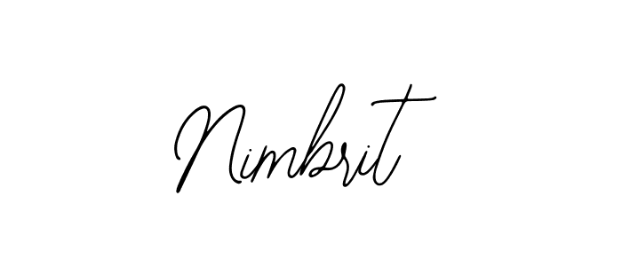 Design your own signature with our free online signature maker. With this signature software, you can create a handwritten (Bearetta-2O07w) signature for name Nimbrit. Nimbrit signature style 12 images and pictures png