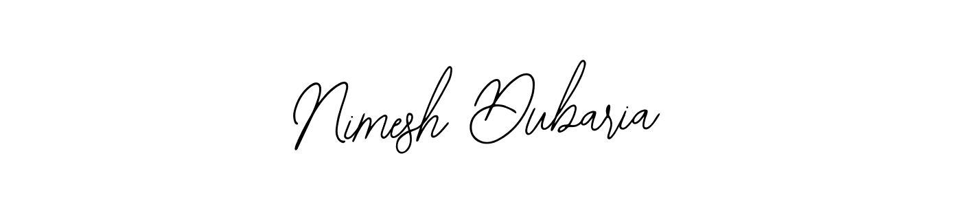 How to make Nimesh Dubaria signature? Bearetta-2O07w is a professional autograph style. Create handwritten signature for Nimesh Dubaria name. Nimesh Dubaria signature style 12 images and pictures png