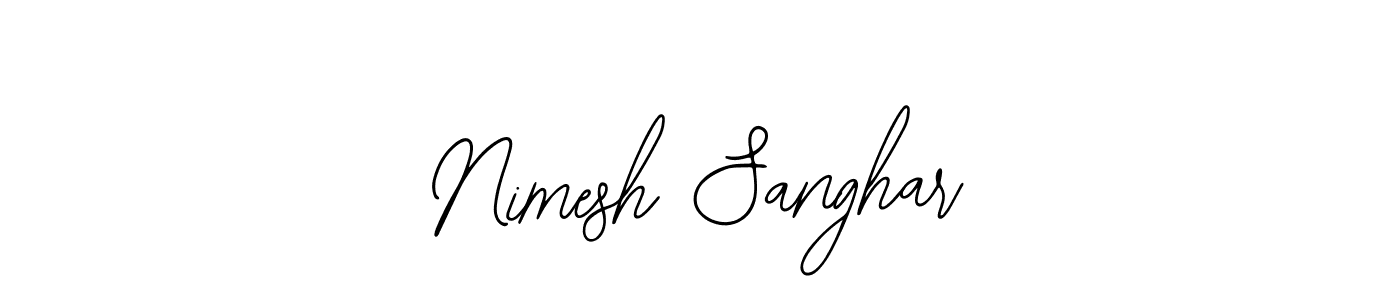 See photos of Nimesh Sanghar official signature by Spectra . Check more albums & portfolios. Read reviews & check more about Bearetta-2O07w font. Nimesh Sanghar signature style 12 images and pictures png
