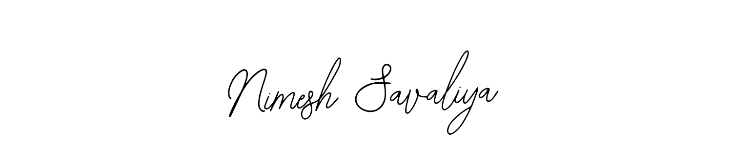 Create a beautiful signature design for name Nimesh Savaliya. With this signature (Bearetta-2O07w) fonts, you can make a handwritten signature for free. Nimesh Savaliya signature style 12 images and pictures png