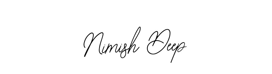 The best way (Bearetta-2O07w) to make a short signature is to pick only two or three words in your name. The name Nimish Deep include a total of six letters. For converting this name. Nimish Deep signature style 12 images and pictures png