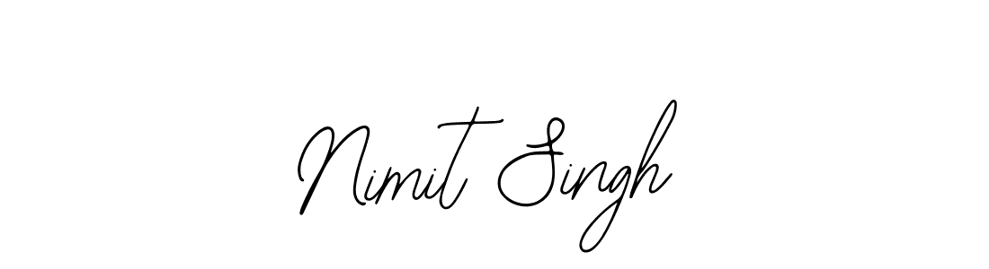 Use a signature maker to create a handwritten signature online. With this signature software, you can design (Bearetta-2O07w) your own signature for name Nimit Singh. Nimit Singh signature style 12 images and pictures png