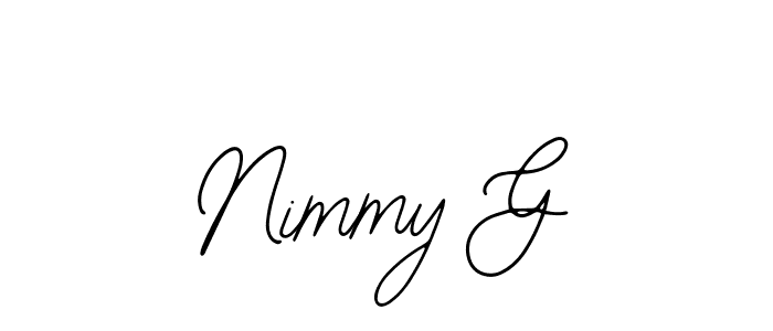 Design your own signature with our free online signature maker. With this signature software, you can create a handwritten (Bearetta-2O07w) signature for name Nimmy G. Nimmy G signature style 12 images and pictures png