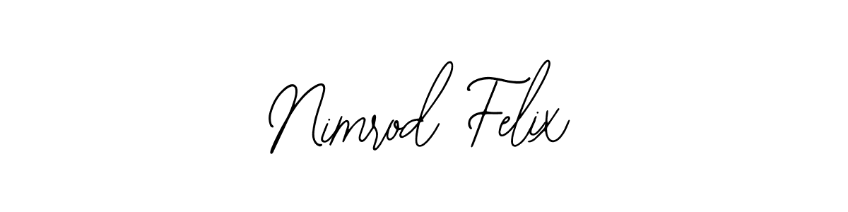 Also You can easily find your signature by using the search form. We will create Nimrod Felix name handwritten signature images for you free of cost using Bearetta-2O07w sign style. Nimrod Felix signature style 12 images and pictures png