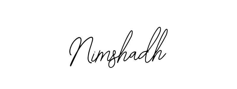 Design your own signature with our free online signature maker. With this signature software, you can create a handwritten (Bearetta-2O07w) signature for name Nimshadh. Nimshadh signature style 12 images and pictures png