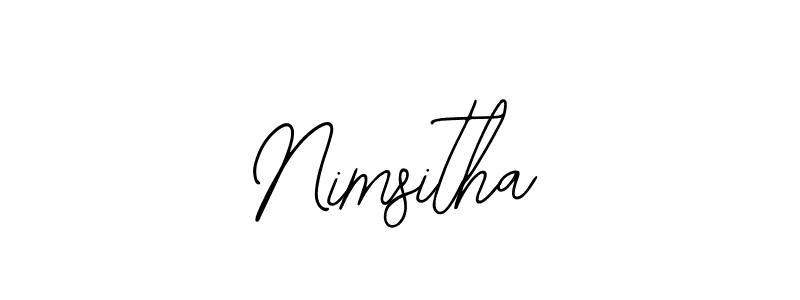 if you are searching for the best signature style for your name Nimsitha. so please give up your signature search. here we have designed multiple signature styles  using Bearetta-2O07w. Nimsitha signature style 12 images and pictures png