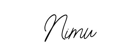 A classic penmanship look for Nimu. The Bearetta-2O07w font brings timeless elegance and confidence to every signed document. Nimu signature style 12 images and pictures png