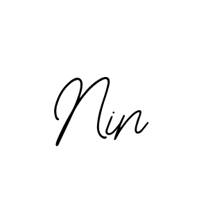 The best way (Bearetta-2O07w) to make a short signature is to pick only two or three words in your name. The name Nin include a total of six letters. For converting this name. Nin signature style 12 images and pictures png