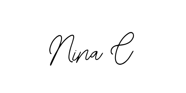 Use a signature maker to create a handwritten signature online. With this signature software, you can design (Bearetta-2O07w) your own signature for name Nina C. Nina C signature style 12 images and pictures png