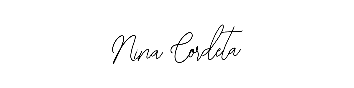 Nina Cordeta stylish signature style. Best Handwritten Sign (Bearetta-2O07w) for my name. Handwritten Signature Collection Ideas for my name Nina Cordeta. Nina Cordeta signature style 12 images and pictures png