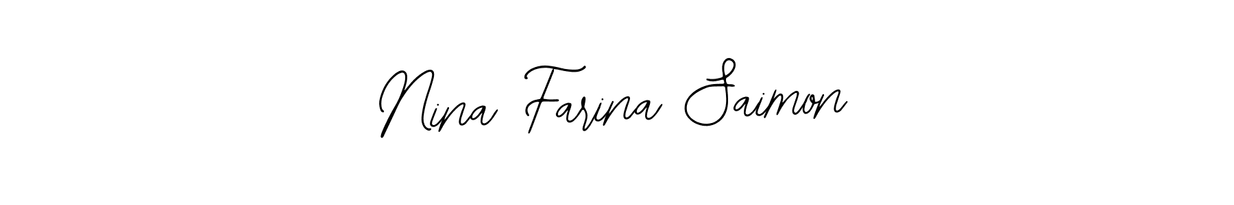 Make a short Nina Farina Saimon signature style. Manage your documents anywhere anytime using Bearetta-2O07w. Create and add eSignatures, submit forms, share and send files easily. Nina Farina Saimon signature style 12 images and pictures png