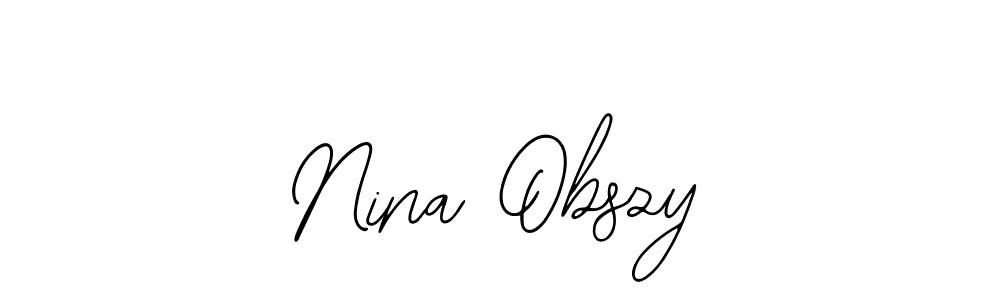 How to Draw Nina Obszy signature style? Bearetta-2O07w is a latest design signature styles for name Nina Obszy. Nina Obszy signature style 12 images and pictures png