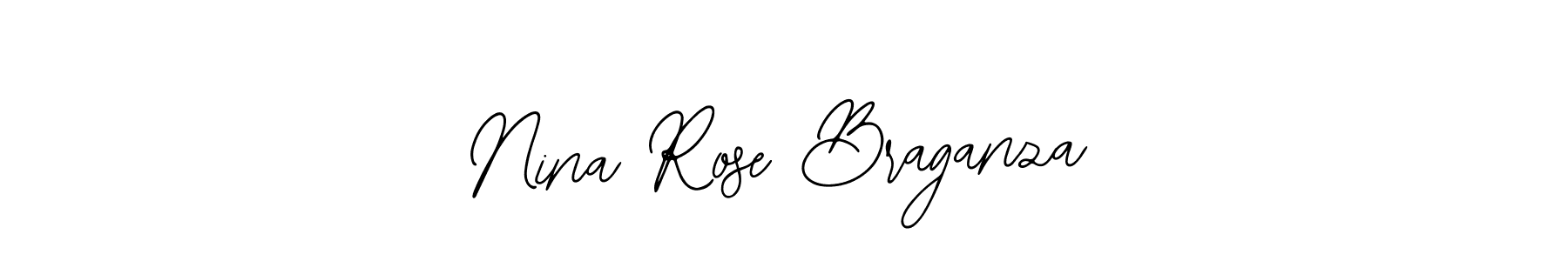 The best way (Bearetta-2O07w) to make a short signature is to pick only two or three words in your name. The name Nina Rose Braganza include a total of six letters. For converting this name. Nina Rose Braganza signature style 12 images and pictures png