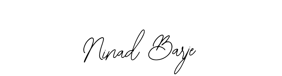 You should practise on your own different ways (Bearetta-2O07w) to write your name (Ninad Barje) in signature. don't let someone else do it for you. Ninad Barje signature style 12 images and pictures png