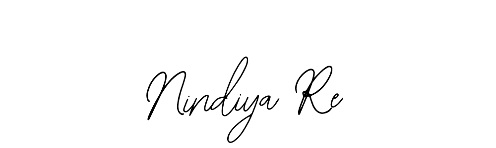 if you are searching for the best signature style for your name Nindiya Re. so please give up your signature search. here we have designed multiple signature styles  using Bearetta-2O07w. Nindiya Re signature style 12 images and pictures png