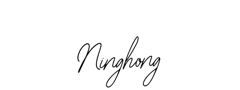 The best way (Bearetta-2O07w) to make a short signature is to pick only two or three words in your name. The name Ninghong include a total of six letters. For converting this name. Ninghong signature style 12 images and pictures png