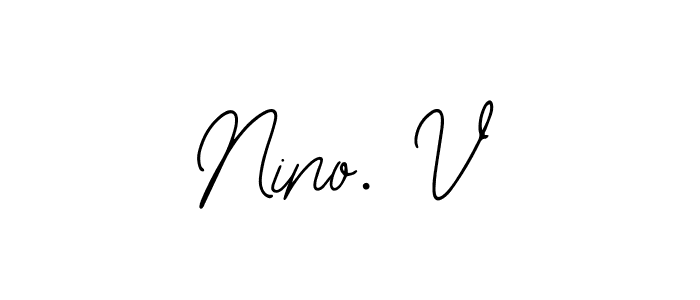 Also You can easily find your signature by using the search form. We will create Nino. V name handwritten signature images for you free of cost using Bearetta-2O07w sign style. Nino. V signature style 12 images and pictures png
