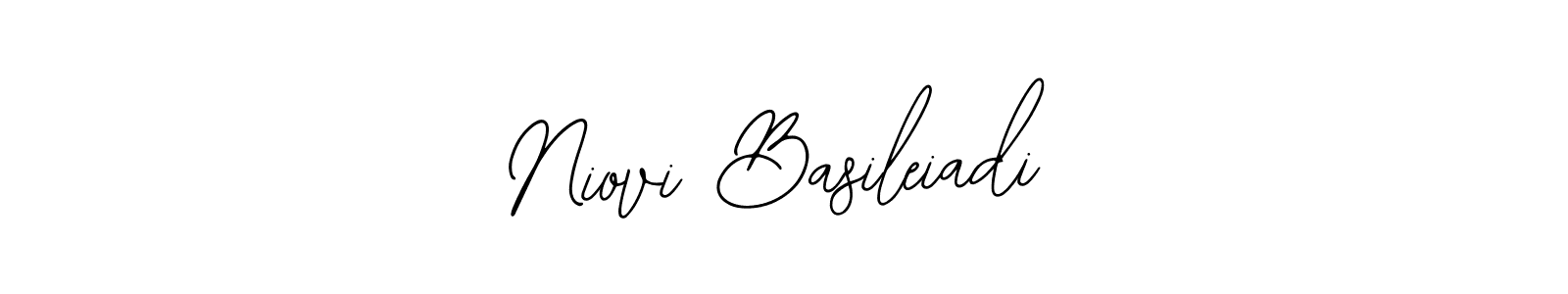 You should practise on your own different ways (Bearetta-2O07w) to write your name (Niovi Basileiadi) in signature. don't let someone else do it for you. Niovi Basileiadi signature style 12 images and pictures png