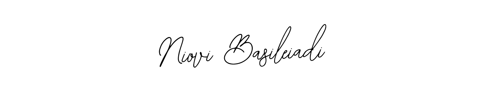 Use a signature maker to create a handwritten signature online. With this signature software, you can design (Bearetta-2O07w) your own signature for name Niovi Basileiadi. Niovi Basileiadi signature style 12 images and pictures png