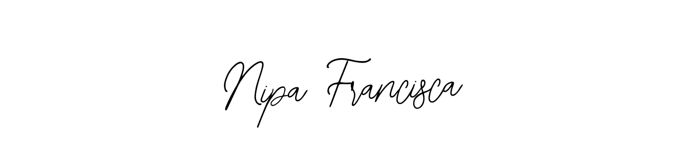 The best way (Bearetta-2O07w) to make a short signature is to pick only two or three words in your name. The name Nipa Francisca include a total of six letters. For converting this name. Nipa Francisca signature style 12 images and pictures png