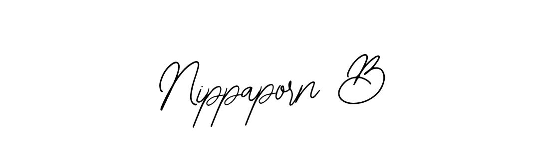 Make a beautiful signature design for name Nippaporn B. With this signature (Bearetta-2O07w) style, you can create a handwritten signature for free. Nippaporn B signature style 12 images and pictures png