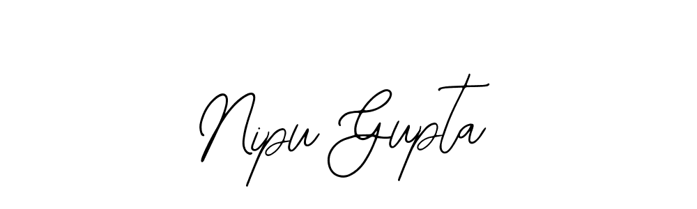 How to make Nipu Gupta name signature. Use Bearetta-2O07w style for creating short signs online. This is the latest handwritten sign. Nipu Gupta signature style 12 images and pictures png