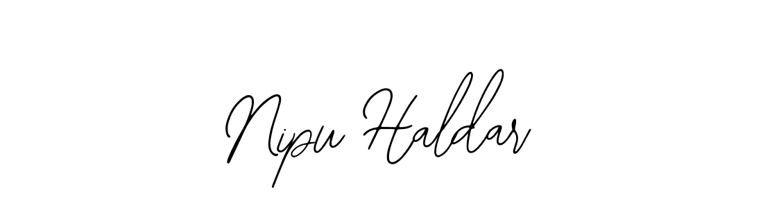 How to make Nipu Haldar name signature. Use Bearetta-2O07w style for creating short signs online. This is the latest handwritten sign. Nipu Haldar signature style 12 images and pictures png