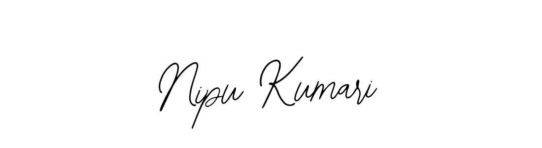 How to make Nipu Kumari name signature. Use Bearetta-2O07w style for creating short signs online. This is the latest handwritten sign. Nipu Kumari signature style 12 images and pictures png