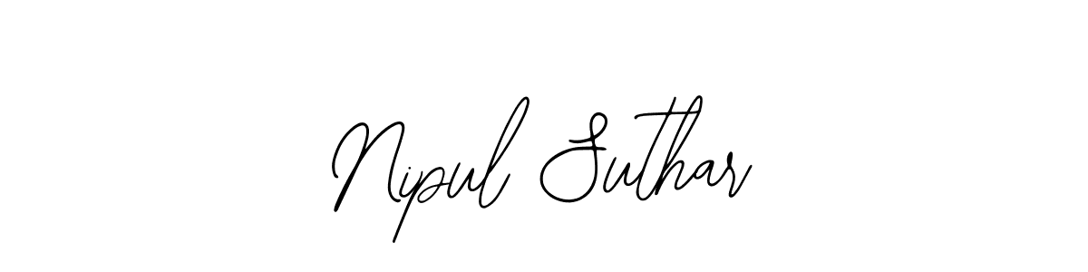 Create a beautiful signature design for name Nipul Suthar. With this signature (Bearetta-2O07w) fonts, you can make a handwritten signature for free. Nipul Suthar signature style 12 images and pictures png