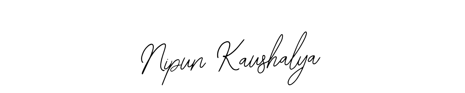 Similarly Bearetta-2O07w is the best handwritten signature design. Signature creator online .You can use it as an online autograph creator for name Nipun Kaushalya. Nipun Kaushalya signature style 12 images and pictures png