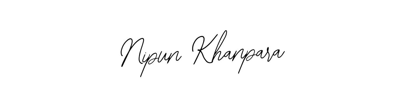 Make a beautiful signature design for name Nipun Khanpara. Use this online signature maker to create a handwritten signature for free. Nipun Khanpara signature style 12 images and pictures png