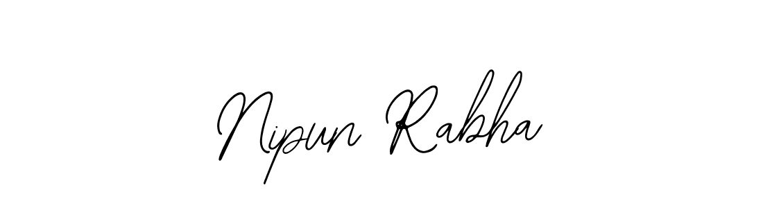 Make a beautiful signature design for name Nipun Rabha. With this signature (Bearetta-2O07w) style, you can create a handwritten signature for free. Nipun Rabha signature style 12 images and pictures png