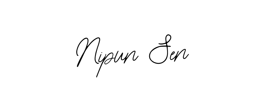 Use a signature maker to create a handwritten signature online. With this signature software, you can design (Bearetta-2O07w) your own signature for name Nipun Sen. Nipun Sen signature style 12 images and pictures png