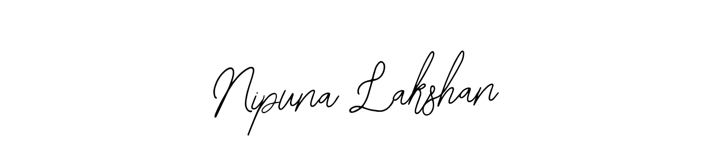 Use a signature maker to create a handwritten signature online. With this signature software, you can design (Bearetta-2O07w) your own signature for name Nipuna Lakshan. Nipuna Lakshan signature style 12 images and pictures png