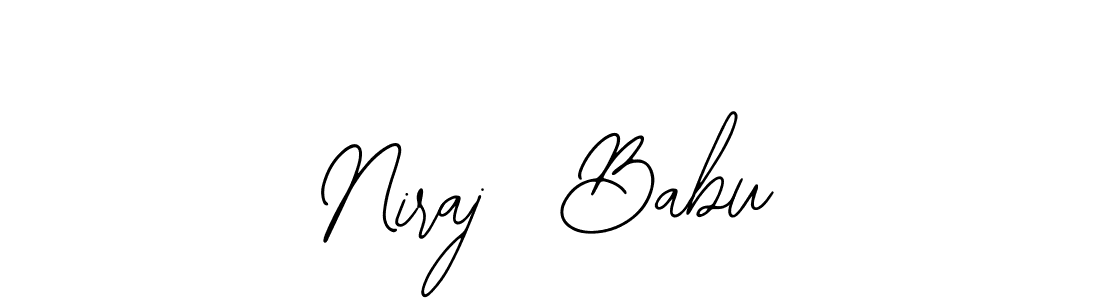 The best way (Bearetta-2O07w) to make a short signature is to pick only two or three words in your name. The name Niraj  Babu include a total of six letters. For converting this name. Niraj  Babu signature style 12 images and pictures png