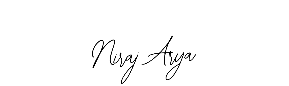 How to make Niraj Arya name signature. Use Bearetta-2O07w style for creating short signs online. This is the latest handwritten sign. Niraj Arya signature style 12 images and pictures png