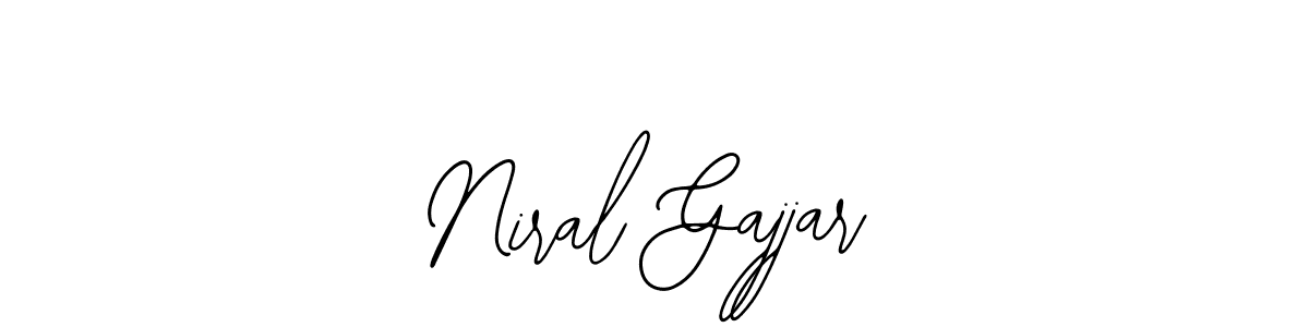 Use a signature maker to create a handwritten signature online. With this signature software, you can design (Bearetta-2O07w) your own signature for name Niral Gajjar. Niral Gajjar signature style 12 images and pictures png