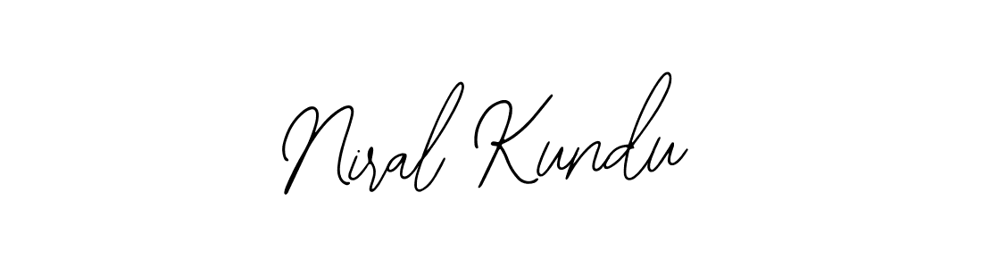 How to make Niral Kundu signature? Bearetta-2O07w is a professional autograph style. Create handwritten signature for Niral Kundu name. Niral Kundu signature style 12 images and pictures png
