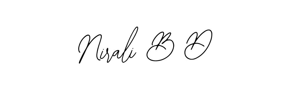 Make a beautiful signature design for name Nirali B D. With this signature (Bearetta-2O07w) style, you can create a handwritten signature for free. Nirali B D signature style 12 images and pictures png