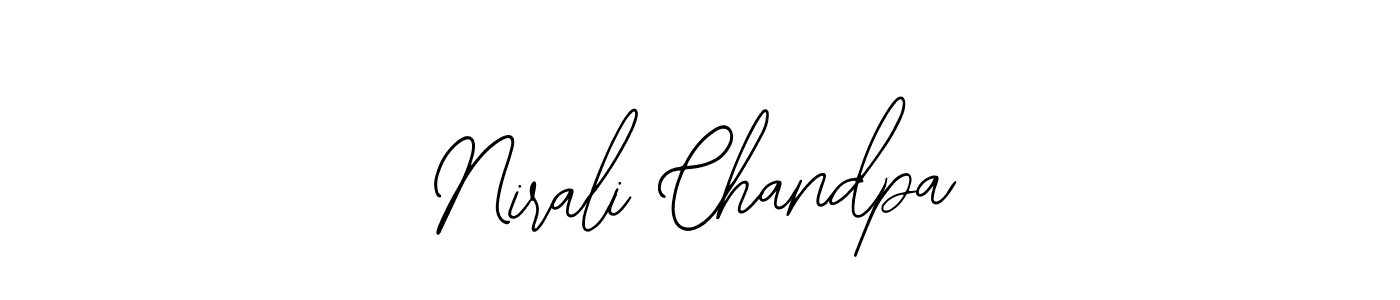How to make Nirali Chandpa signature? Bearetta-2O07w is a professional autograph style. Create handwritten signature for Nirali Chandpa name. Nirali Chandpa signature style 12 images and pictures png
