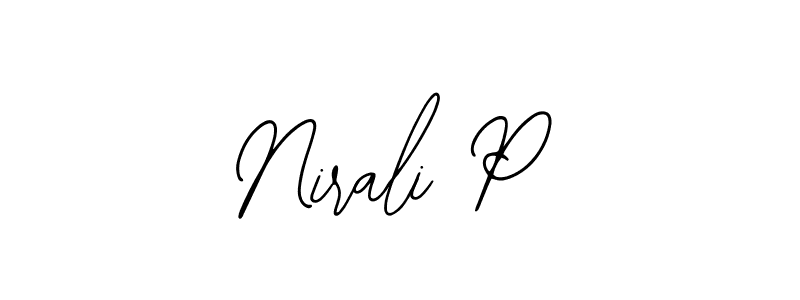 You should practise on your own different ways (Bearetta-2O07w) to write your name (Nirali P) in signature. don't let someone else do it for you. Nirali P signature style 12 images and pictures png