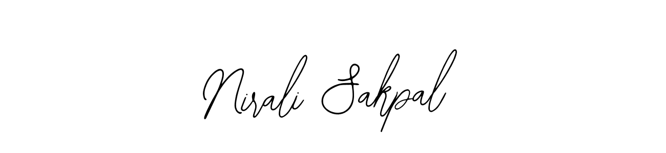 How to make Nirali Sakpal signature? Bearetta-2O07w is a professional autograph style. Create handwritten signature for Nirali Sakpal name. Nirali Sakpal signature style 12 images and pictures png