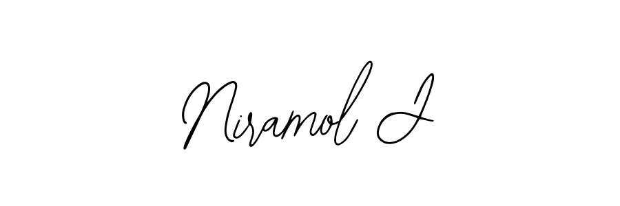 The best way (Bearetta-2O07w) to make a short signature is to pick only two or three words in your name. The name Niramol J include a total of six letters. For converting this name. Niramol J signature style 12 images and pictures png
