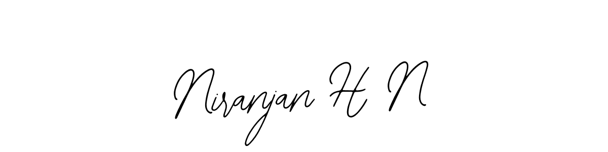 You should practise on your own different ways (Bearetta-2O07w) to write your name (Niranjan H N) in signature. don't let someone else do it for you. Niranjan H N signature style 12 images and pictures png