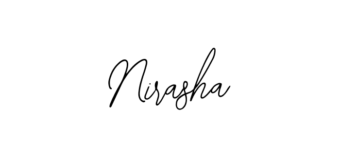 How to make Nirasha name signature. Use Bearetta-2O07w style for creating short signs online. This is the latest handwritten sign. Nirasha signature style 12 images and pictures png