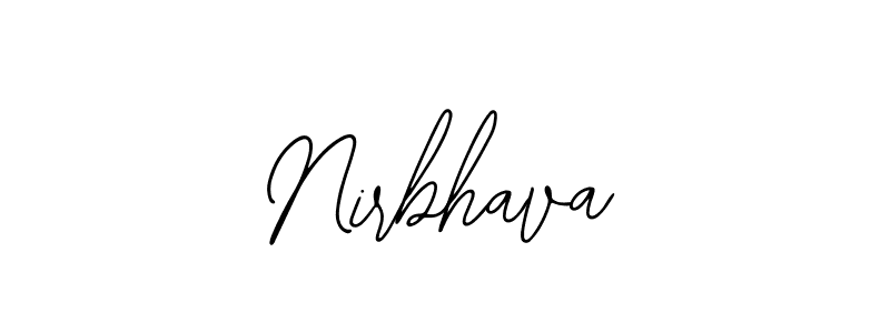 Bearetta-2O07w is a professional signature style that is perfect for those who want to add a touch of class to their signature. It is also a great choice for those who want to make their signature more unique. Get Nirbhava name to fancy signature for free. Nirbhava signature style 12 images and pictures png