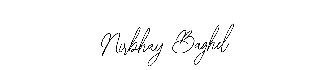 Also You can easily find your signature by using the search form. We will create Nirbhay Baghel name handwritten signature images for you free of cost using Bearetta-2O07w sign style. Nirbhay Baghel signature style 12 images and pictures png