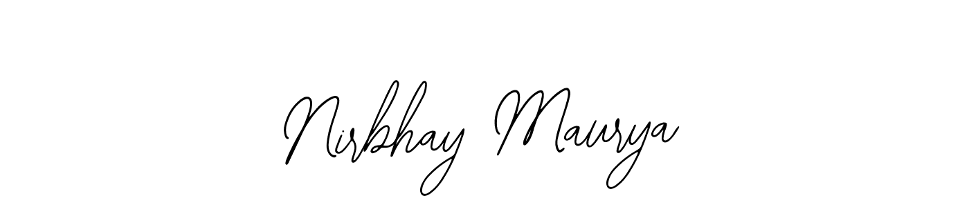 Design your own signature with our free online signature maker. With this signature software, you can create a handwritten (Bearetta-2O07w) signature for name Nirbhay Maurya. Nirbhay Maurya signature style 12 images and pictures png