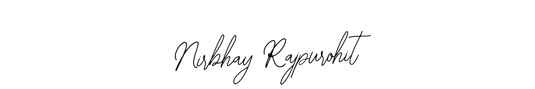 It looks lik you need a new signature style for name Nirbhay Rajpurohit. Design unique handwritten (Bearetta-2O07w) signature with our free signature maker in just a few clicks. Nirbhay Rajpurohit signature style 12 images and pictures png